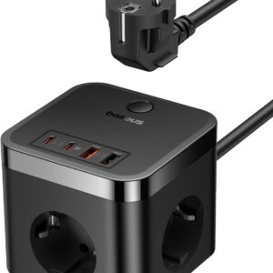 Kompakter 7-in-1 Ladewürfel mit Schnellladefunktion